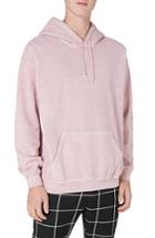 Men's Topman Pink Washed Hoodie - Pink