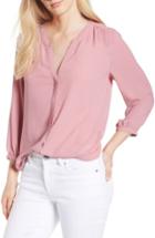 Women's Nydj Pleat Back Blouse, Size - Green