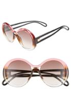 Women's Givenchy 56mm Round Sunglasses - Brown Peach