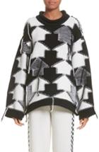 Women's Stella Mccartney Arrow Intarsia Wool Sweater Us / 34 It - Black