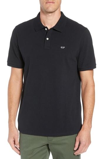 Men's Vineyard Vines Regular Fit Pique Polo - Black