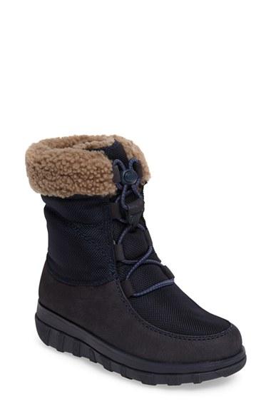 Women's Fitflop(tm) Loaff Waterproof Genuine Shearling Boot M - Blue