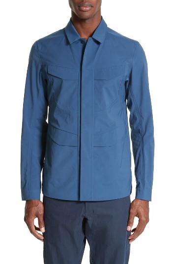 Men's Arc'teryx Veilance Water Resistant Field Shirt - Blue