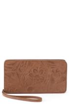 Women's Hobo Avis Leather Wallet - Brown