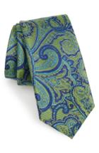 Men's Nordstrom Men's Shop Avalon Paisley Silk Tie, Size - Green