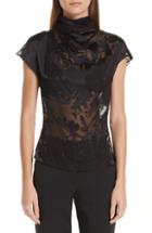 Women's Cushnie Et Ochs Burnout High Neck Blouse