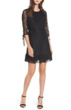 Women's Moon River Open Back Lace Dress - Black