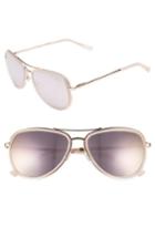 Women's Ted Baker London Combination 57mm Aviator Sunglasses - Blush