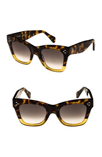 Women's Celine 50mm Gradient Butterfly Sunglasses - Havana/ Yellow