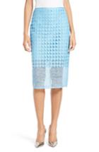 Women's Diane Von Furstenberg Twig Lace Pencil Skirt - Blue