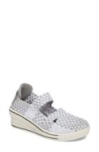 Women's Bernie Mev. Frontier Woven Mary Jane Wedge Us / 39eu - White