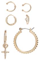Women's Topshop Set Of 6 Cross Mix Earrings