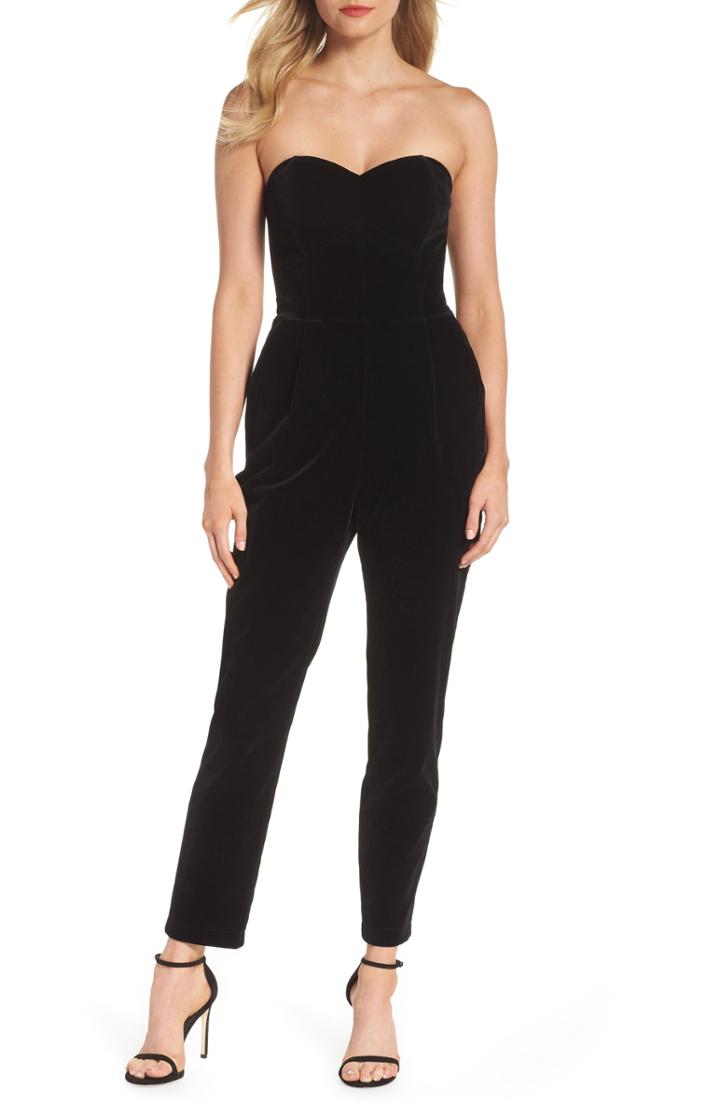 Women's 1901 Pinstripe Tie Back Crop Jumpsuit (similar To 14w) - Blue