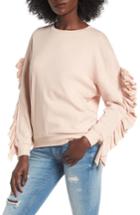 Women's Bp. Ruffle Sleeve Sweatshirt - Pink
