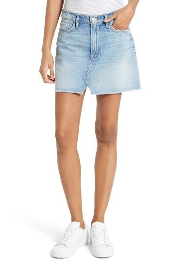 Women's Frame Le Mini Split Front Denim Skirt - Blue