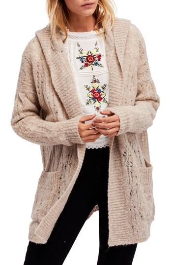 Women's Free People Lemon Drop Hooded Cardigan - Ivory
