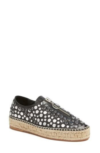 Women's Alexander Wang Studded Devon Espadrille Platform Us / 36eu - Black