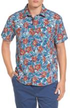Men's Rvca Paradise Valley Floral Woven Shirt - Red