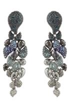 Women's Alexis Bittar Winter Paisley Crystal Encrusted Ombre Statement Clip Earrings