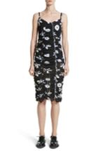 Women's Molly Goddard Scarlett Floral Print Mesh Dress Us / 6 Uk - Black