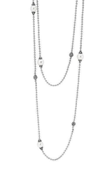 Women's Lagos 'luna' Double Strand Pearl Station Necklace