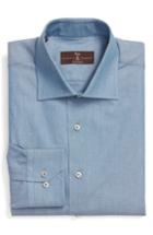 Men's Robert Talbott Tailored Fit Solid Dress Shirt - Blue