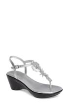 Women's Athena Alexander Gianna Embellished T-strap Wedge M - Metallic