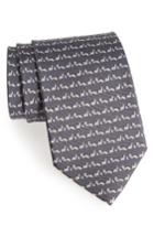 Men's Salvatore Ferragamo Squirrel & Snail Print Silk Tie