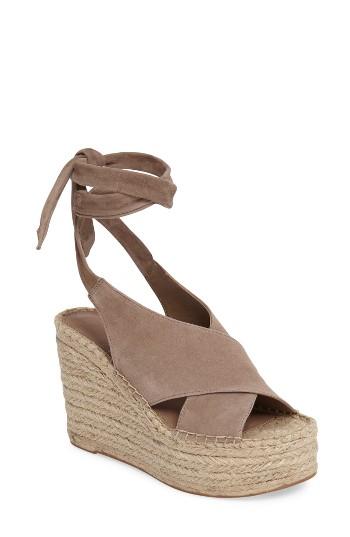 Women's Marc Fisher Ltd Andira Platform Wedge Sandal M - Beige