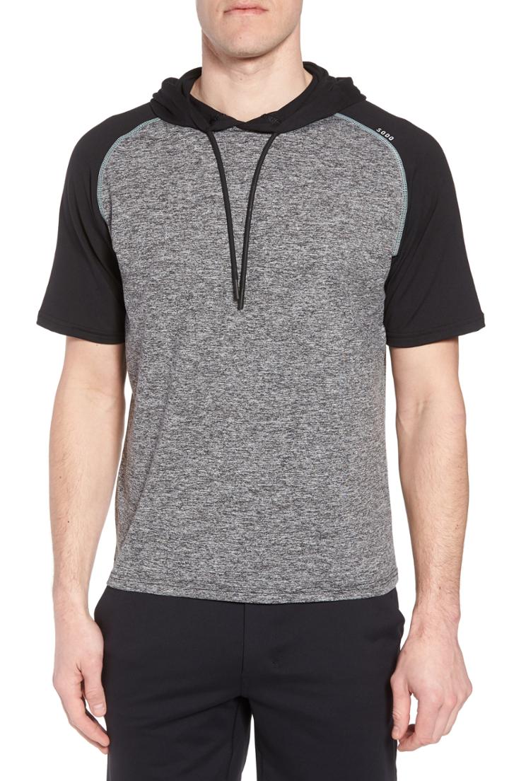 Men's Sodo Quad Short Sleeve Hoodie, Size - Black