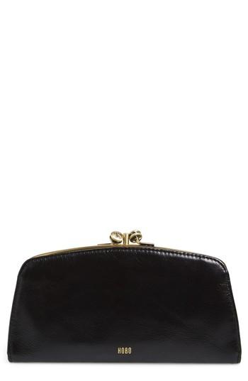 Women's Hobo Liven Leather Wallet - Black