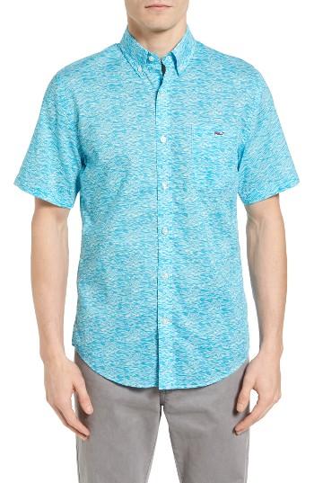 Men's Vineyard Vines Waves Geo Tucker Slim Fit Sport Shirt