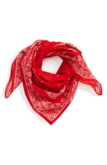 Women's Madewell Washed Bandana, Size - Red