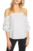 Women's 1.state Off The Shoulder Stretch Cotton Blouse - White