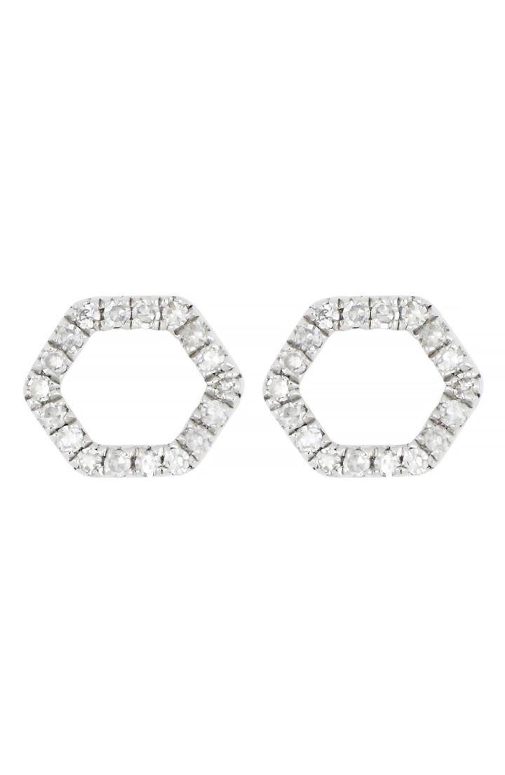 Women's Carriere Diamond Hexagon Stud Earrings (nordstrom Exclusive)