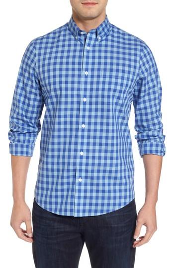 Men's Nordstrom Men's Shop Regular Fit Gingham Sport Shirt - Blue