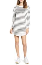 Women's Billabong Only You Stripe Sweatshirt Dress - White