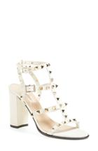 Women's Valentino 'rockstud' T-strap Sandal Us / 39eu - Ivory