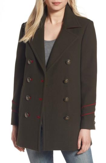 Women's Bcbgeneration Wool Blend Military Peacoat
