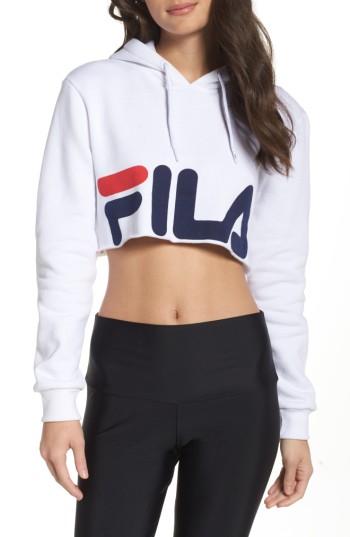 Women's Fila Pam Crop Hoodie - Grey