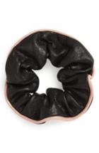 New Friends Colony Clueless Faux Leather Scrunchie, Size - Black