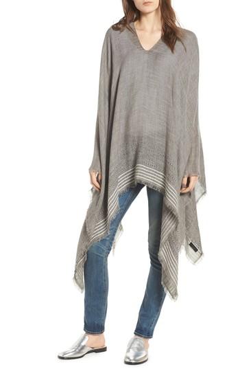 Women's Rag & Bone Corded Stripe Poncho, Size - Grey