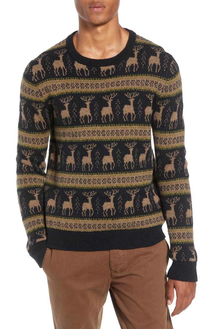 Men's Life/after/denim Cedar Slim Fit Crewneck Sweater - Black
