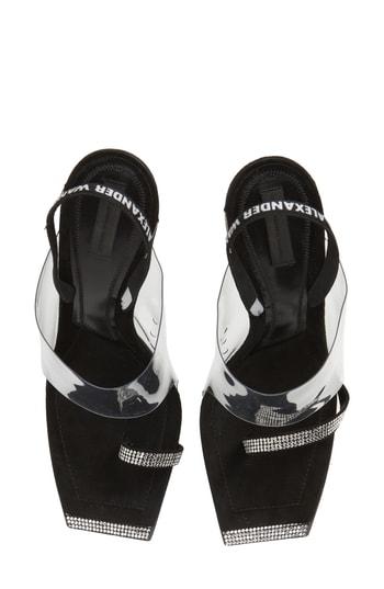 Women's Alexander Wang Clear Shield Sandal Us / 36eu - Black