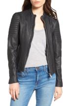 Women's Goosecraft Quilted Sleeve Leather Jacket