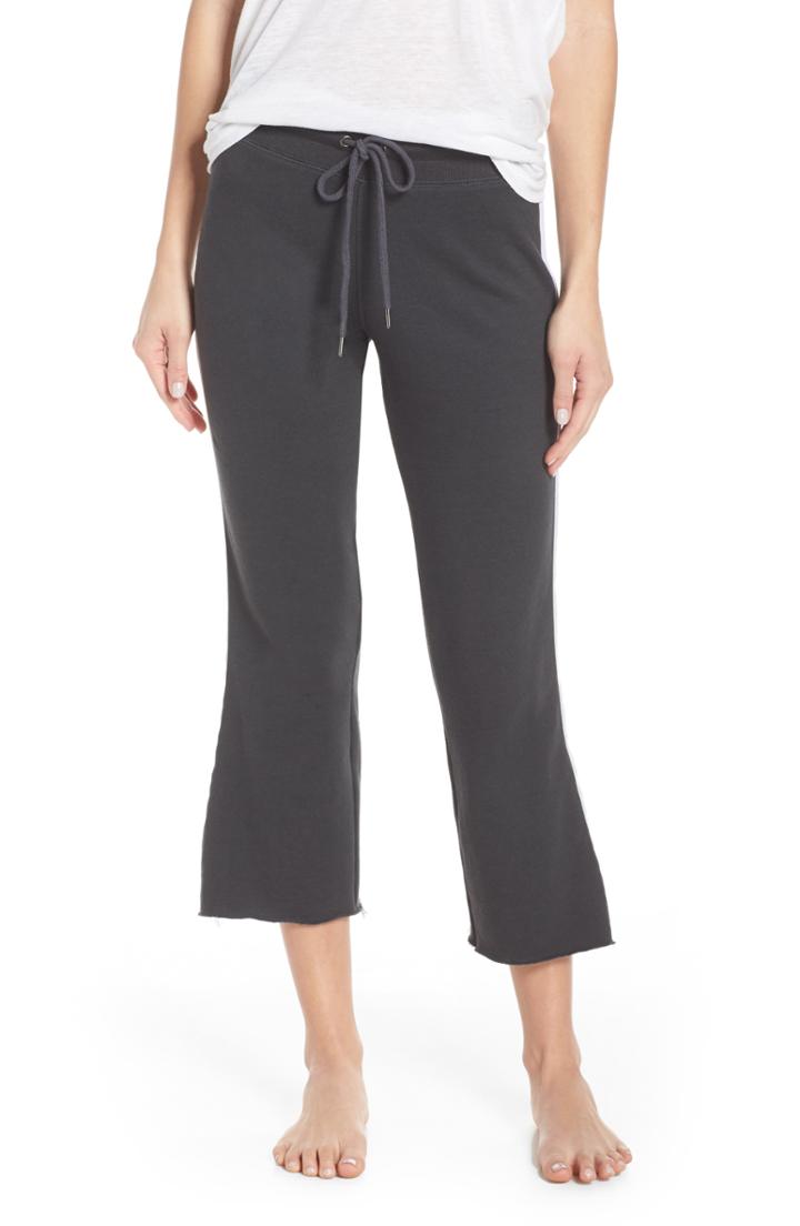 Women's David Lerner Crop Flare Lounge Pants - Black