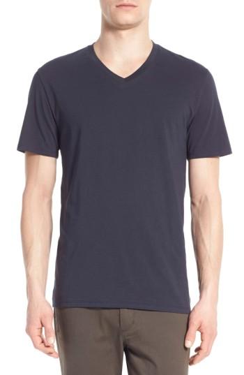 Men's Vince Pima Cotton V-neck T-shirt, Size - Blue