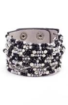 Women's Cristabelle Beaded Leather Cuff