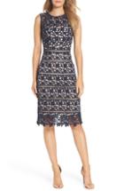 Women's Eliza J Sleeveless Lace Sheath Dress (similar To 14w) - Blue