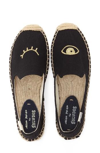 Women's Soludos Jason Polan Espadrille Sandal M - Black